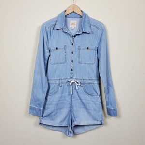 Billabong Long Sleeve Denim Romper Size M